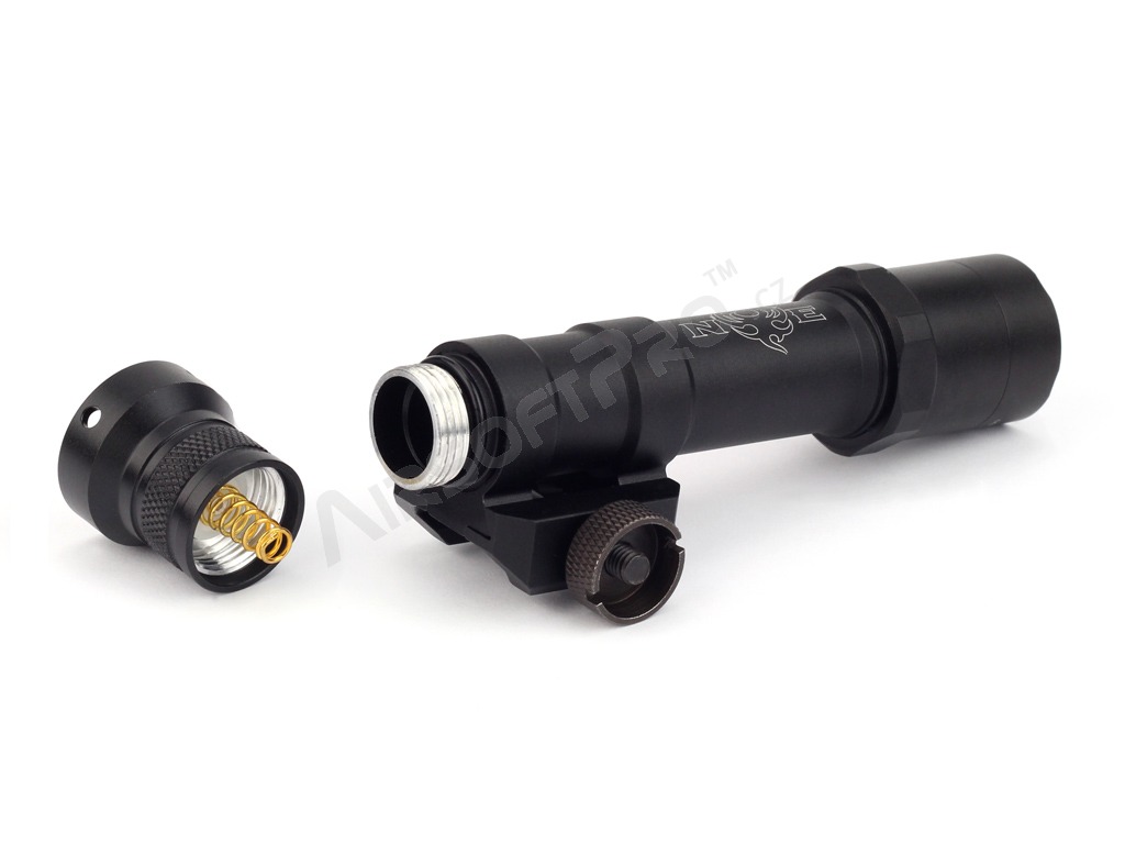 Taktické svietidlo M600B Mini Scout LED s RIS montážou na zbraň - čierna [Night Evolution]