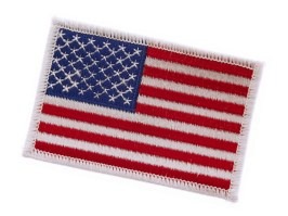 USA zászló pamut tapasz - fehér [101 INC]