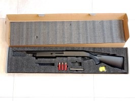 Airsoft puska M870 tömör ABS tömör lábbal, rövid, FÉM (CM.350M) - NEM FUNKCIÁLIS [CYMA]