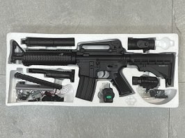 Airsoft puska M4 RIS M83A2 tartozékokkal - UNFUNCTIONAL [Double Eagle]