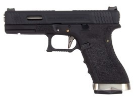 Airsoft pisztoly R17 Gen4 T5, fekete vevőkészülék, ezüst cső - Fekete [WE]