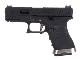 Airsoft pisztoly R19 Gen4 T5 - fekete csúszka, ezüst cső - Fekete [WE]