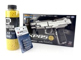 Csomag: KP85 elektromos airsoft pisztoly visszacsapó pisztollyal (EBB) + 3000 BB + 4 elem [Tokyo Marui]