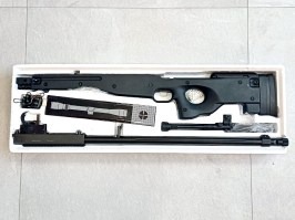 Airsoft mesterlövész L96 (MB01C UPGRADE) + céltávcső + bipod - fekete - VISSZAVÉTELEZETT [Well]