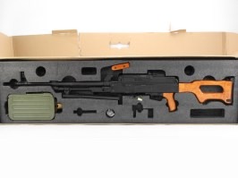 Airsoft gépfegyver PKM - valódi fa löveg - Sérült dobozban [A&K]