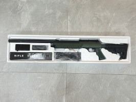 Airsoft mesterlövész APS SR-2 LRV (MB13D) + bipod + céltávcső + hangtompító, OD - TELJESÍTMÉNYTELEN [Well]