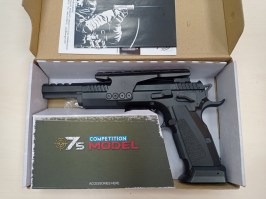 Airsoft pisztoly CZ75 Competition model - fullmetal, CO2 blowback - DISCOUNT [KWC]