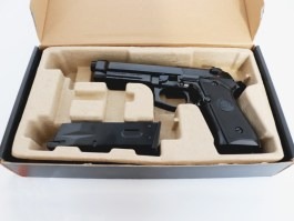 Airsoft pisztoly M9 A1 Gen 2, fekete, fullmetal, blowback, full auto - DAMAGED [WE]