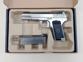 Airsoft pisztoly TT33, ezüst - Fém, visszacsapó - SZERVIZELVE [WE]