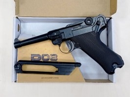 Airsoft pisztoly P08 Full Metal CO2 - 4 hüvelykes változat, blowback - NEM FUNKCIÁLIS [KWC]