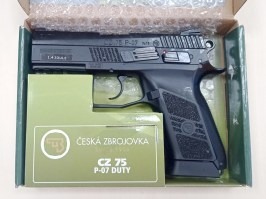 Airsoft pisztoly CZ 75 P-07 DUTY S. - CO2, Blowback - VISSZAVÉTELT VÁLLALKOZÓ által [ASG]