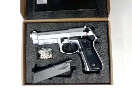 Airsoft pisztoly M9A1, gáz visszahúzós (GBB) - Ezüst - UNFUNCTIONAL [Snow Wolf]