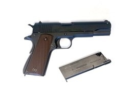 Airsoft pisztoly 1911 A1, teljes fém, gáz visszahúzós - fekete - VISSZAÉRKEZETT [KJ Works]