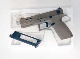 Airsoft pisztoly KP-13F, cső menettel, full auto (CO2) - TAN - VISSZAVISSZÁLLÍTOTT [KJ Works]