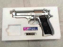 Airsoft elektromos pisztoly M92F Katonai ezüst, blowback (EBB) - UNFUNCTIONAL [Tokyo Marui]