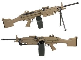 FN M249 MKII SAW Airsoft könnyű géppisztoly - DE, teljes fém kivitelben [A&K]