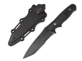 141 stílusú bábu kés műanyag borítással - fekete [EmersonGear]
