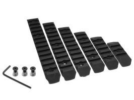 Set of 6 polymer RIS rails for KeyMod foregrip - black [A.C.M.]
