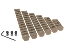 Set of 6 polymer RIS rails for KeyMod foregrip - TAN [A.C.M.]