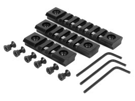 Három alumínium könnyű RIS sínkészlet KeyMod kézvédőkhöz - 3,5,7 nyílás - fekete [A.C.M.]
