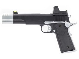 Airsoft GBB pistol VP-X, GBB with red-dot - Silver MATCH [Vorsk]