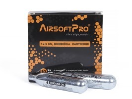 12g-os CO2 patronok készlete (9 db + 1 db szilikonolajjal) [AirsoftPro]
