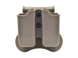 Opaskové polymérové puzdro pre dva zásobníky pištole G-série - FDE [Amomax]