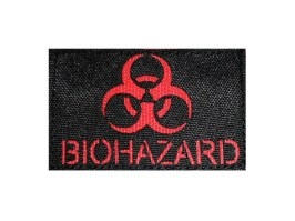 Lézervágott tapasz Biohazard 8x5cm - fekete/piros [AS-Tex]
