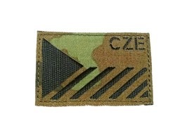 Lézervágott patch Cseh zászló 8x5cm (CZE) - vz.95/fekete [AS-Tex]