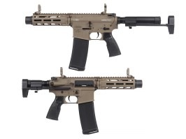 Airsoft rifle Daniel Defense DDM4 PDW Platinum,  ETU (DD.105B) - FDE [CYMA]