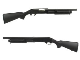 Airsoft puska M870 tömör ABS tömör lábbal, rövid, METÁL (CM.350M) - NEM FUNKCIÁLIS [CYMA]