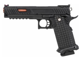 EC-2102 airsoft pisztoly fém tolókarral, gázüzemű, blowback (GBB) – fekete [E&C]