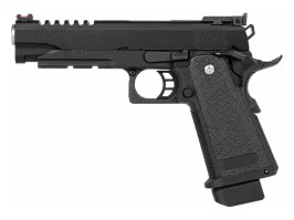 EC-2104 airsoft pisztoly fém tolókarral, gázüzemű, blowback (GBB) – fekete [E&C]