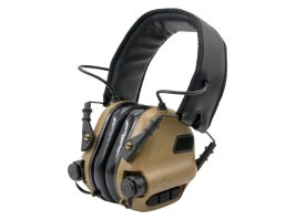 Elektronikus hallásvédő M31 AUX bemenettel - prérifarkas barna [EARMOR]
