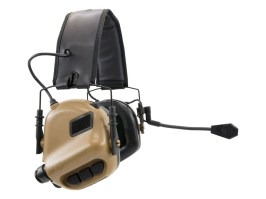 Elektronikus hallásvédő M32 mikrofonnal - prérifarkas barna [EARMOR]