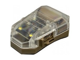 F101 Stealth Tactical jelzőlámpa sisakra (zöld/fehér/IR) - Coyote Brown [EARMOR]