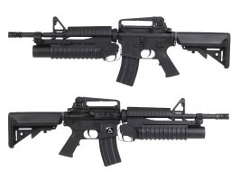M4 A1 airsoft puska M203 gránátvetővel, COLT által engedélyezett – fekete (EC-701) [E&C]