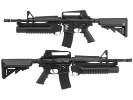 Airsoft puska M4 A1 M203 gránátvetővel - fekete (EC-701) [E&C]