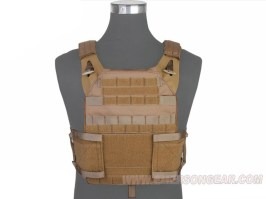 Jumer Plate Carrier 2.0 ballisztikus lemezekkel - Coyote Brown [EmersonGear]