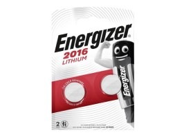 Lithium button battery 3V CR2016 - 2pcs [Energizer]