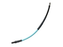 USL SlimLine HPA tömlő - hím QD + 1/8NPT, 25cm, fonott - óceánkék [EPeS]