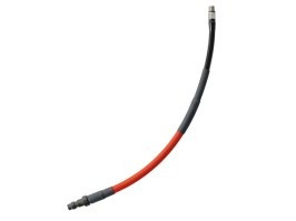 USL SlimLine HPA tömlő - hím QD + 1/8NPT, 25cm, fonott - mélyvörös [EPeS]