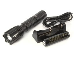 Taktikai 5W LED-es zseblámpa BARRACUDA 5 USB adapter és akkumulátor [ESP]