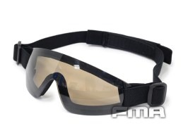 Védőszemüveg alacsony profilú fekete - bronz [FMA]
