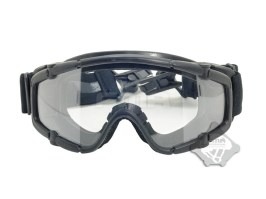Taktikai SI szemüveg szegélyhez Fekete - átlátszó, füstszürke [FMA]
