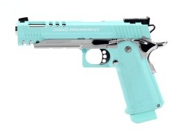 Airsoftová pištoľ GPM1911 CP, celokov, plyn BlowBack (GBB) - Macaron Blue [G&G]