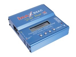 Univerzális töltő B6AC 80W NiCd, NiMH, LiPo, LiIon, LiFe, Pb, LiCd, LiPo, LiFe, Pb [ImaxRC]