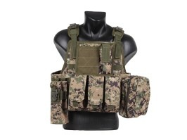 Taktikai mellény KINGRIN M4 600D - Digitális erdővidék [Imperator Tactical]