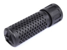 QDC KAC stílusú álhangtompító + lángcsillapító – rövid, 14 mm-es balmenetes – fekete [JJ Airsoft]