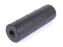 Fém dummy elnyomó 100 x 35 mm, 14 mm CW/CCW menet - fekete [JJ Airsoft]
